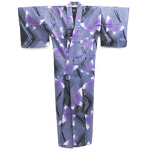 Load image into Gallery viewer, Yukata Gray Butterfly Cotton #10753D3