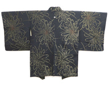 Load image into Gallery viewer, Haori Jacket Vintage(1950-1980) Black Gold Floral pattern Silk #10989F4