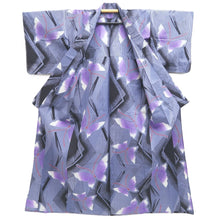 Load image into Gallery viewer, Yukata Gray Butterfly Cotton #10753D3