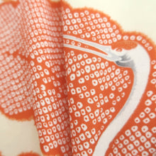 Load image into Gallery viewer, Juban Vintage(1950-1980) Cream white Crane Birds Silk #10508B1