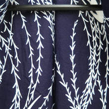 Load image into Gallery viewer, Yukata Vintage(1950-1980) Navy Swallow Willow Cotton #10481A5