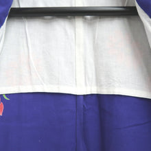 Load image into Gallery viewer, Yukata Blueish Purple Flower Cotton #10763D4