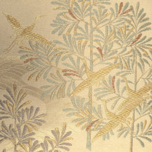 Load image into Gallery viewer, Fukuro Obi Gold Crane Birds Silk BB339V9