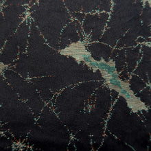 Load image into Gallery viewer, Haori Jacket Vintage(1950-1980) Black Gold Abstract art Silk #10117D2