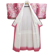 Load image into Gallery viewer, Kimono Magenta Plum blossom Folding Fan Silk #10538B3