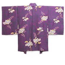 Load image into Gallery viewer, Haori Jacket Vintage(1920-1950) Purple Paulownia Silk #10698D1