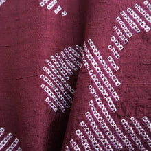 Load image into Gallery viewer, Haori Jacket Vintage(1950-1980) Wine red Shibori Karakusa Silk #11018A2
