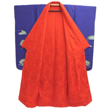 Load image into Gallery viewer, Furisode Vintage(Pre-1920) Blue Peacock Hand painted Silk #11109Z1