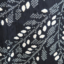 Load image into Gallery viewer, Haori Jacket Vintage(1950-1980) Black Shibori Botanical Silk #10938F1