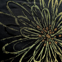 Load image into Gallery viewer, Haori Jacket Vintage(1950-1980) Black Gold Floral pattern Silk #10989F4
