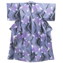 Load image into Gallery viewer, Yukata Gray Butterfly Cotton #10753D3