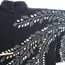 Load image into Gallery viewer, Haori Jacket Vintage(1950-1980) Black Shibori Botanical Silk #10938F1