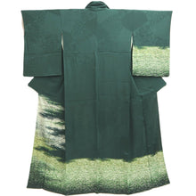 Load image into Gallery viewer, Kimono Vintage(1950-1980) Green Rippling water Silk #10782D4