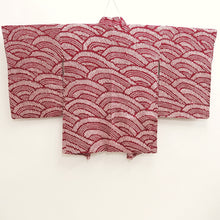 Load image into Gallery viewer, Haori Jacket Vintage(1950-1980) Wine red Shibori Wave Silk #9745A2