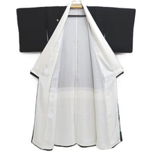 Load image into Gallery viewer, Tomesode Black Landscape Silk #10397A1