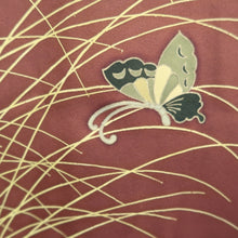 Load image into Gallery viewer, Haori Jacket Reddish Brown Butterfly Silk #10949F2