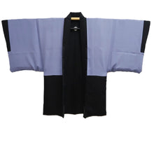 Load image into Gallery viewer, Men's Haori Black Montsuki Landscape Wide Silk #10416A2