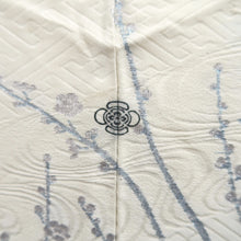Load image into Gallery viewer, Haori Jacket Vintage(1950-1980) White Pale Pink Silver Plum blossom Branch Silk #10848E3