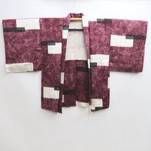 Load image into Gallery viewer, Haori Jacket Vintage(1950-1980) Reddish Purple Silk #10103D2