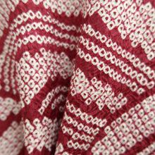 Load image into Gallery viewer, Haori Jacket Vintage(1950-1980) Wine red Shibori Wave Silk #9745A2