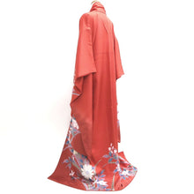 Load image into Gallery viewer, Furisode Light Red Flower Tall Silk #9692J4