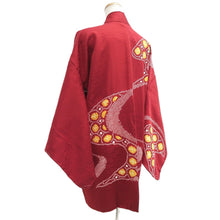 Load image into Gallery viewer, Haori Jacket Red Shibori Silk #10861E3