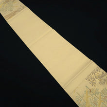 Load image into Gallery viewer, Fukuro Obi Gold Crane Birds Silk BB339V9
