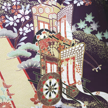 Load image into Gallery viewer, Furisode Purple Sakura Tall Silk #9682J3