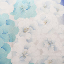 Load image into Gallery viewer, Furisode Vintage(1950-1980) Blue Rose Tall Silk #9609H4