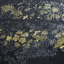 Load image into Gallery viewer, Haori Jacket Vintage(1950-1980) Black Gold Flower Silk #10829E2
