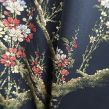 Load image into Gallery viewer, Haori Jacket Black Gold Branch Silk #10999F4