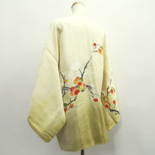 Load image into Gallery viewer, Haori Jacket Vintage(1950-1980) Cream white Pale Green Plum blossom Branch Silk #10179D5