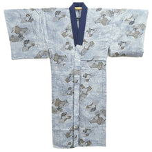 Load image into Gallery viewer, Men's Juban Blueish Gray Ukiyoe Utamaro Silk #10455A4