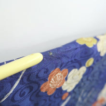 Load image into Gallery viewer, Haori Jacket Vintage(1920-1950) Blue Pine Tree Plum blossom Long Silk #9964C1