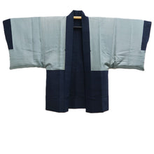 Load image into Gallery viewer, Men's Haori Vintage(1950-1980) Dark Blue Tsumugi Tiger Silk #10886E4