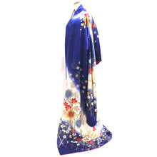 Load image into Gallery viewer, Furisode Blue Plum blossom Branch Tall Silk #9702J5