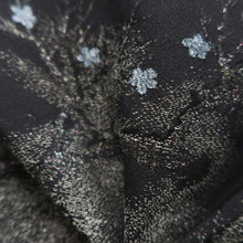 Load image into Gallery viewer, Haori Jacket Vintage(1950-1980) Black Silver Plum blossom Branch Silk #10012C3
