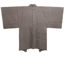 Load image into Gallery viewer, Men's Haori Vintage(1950-1980) Brown Utamaro Ukiyoe Bijinga Silk #10645C4