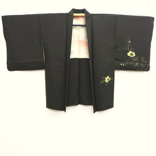 Load image into Gallery viewer, Haori Jacket Vintage(1950-1980) Black Flower Silk #10044C5