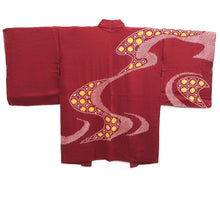 Load image into Gallery viewer, Haori Jacket Red Shibori Silk #10861E3
