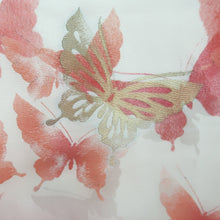 Load image into Gallery viewer, Furisode Pink Butterfly Silk #10328F1