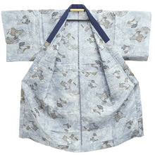 Load image into Gallery viewer, Men's Juban Blueish Gray Ukiyoe Utamaro Silk #10455A4