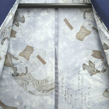 Load image into Gallery viewer, Men's Juban Blueish Gray Ukiyoe Utamaro Silk #10455A4