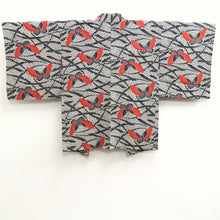 Load image into Gallery viewer, Haori Jacket Vintage(1950-1980) White Black Butterfly Silk #10164D4