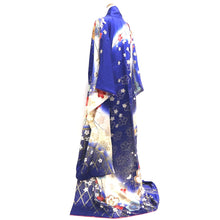 Load image into Gallery viewer, Furisode Blue Plum blossom Branch Tall Silk #9702J5