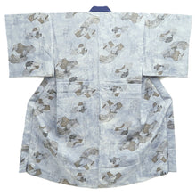 Load image into Gallery viewer, Men's Juban Blueish Gray Ukiyoe Utamaro Silk #10455A4