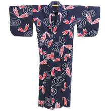Load image into Gallery viewer, Yukata Vintage(1950-1980) Navy Dragonfly Cotton #10353F3