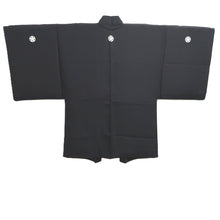 Load image into Gallery viewer, Men's Haori Vintage(1950-1980) Black Montsuki Landscape Silk #10417A2