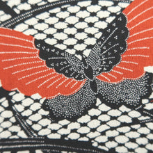 Load image into Gallery viewer, Haori Jacket Vintage(1950-1980) White Black Butterfly Silk #10164D4
