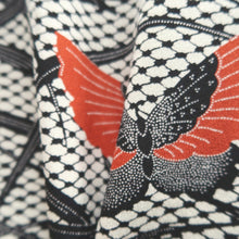 Load image into Gallery viewer, Haori Jacket Vintage(1950-1980) White Black Butterfly Silk #10164D4